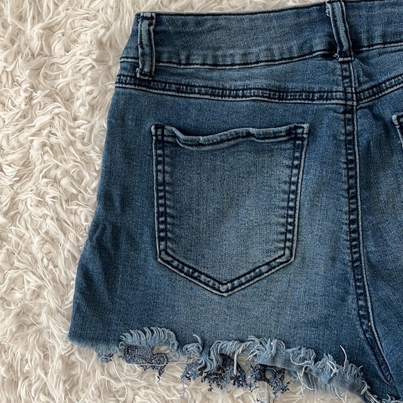 REWASH Distressed Denim Shorts - Picture 6 of 12
